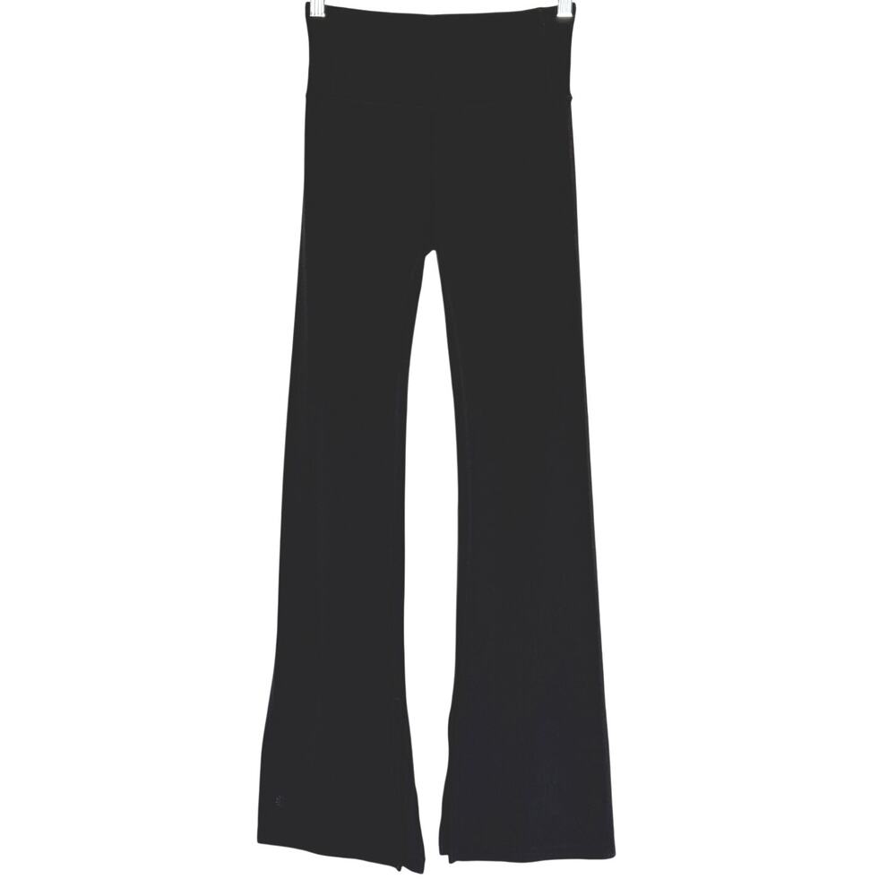 Athleta Split Flare Yoga Pants | Inside Ankle Slits Womens XS Black
